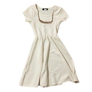 French Atmosphere White Necklace Dress